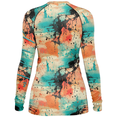 Chokefish™ Long Sleeve Rashguard Acid-Wash Woman's Shirt-002